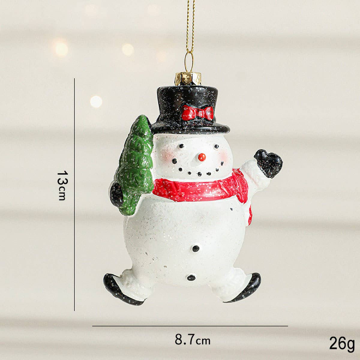 Painted Plastic Christmas Tree & Car Hanging Deco_CWMM9695