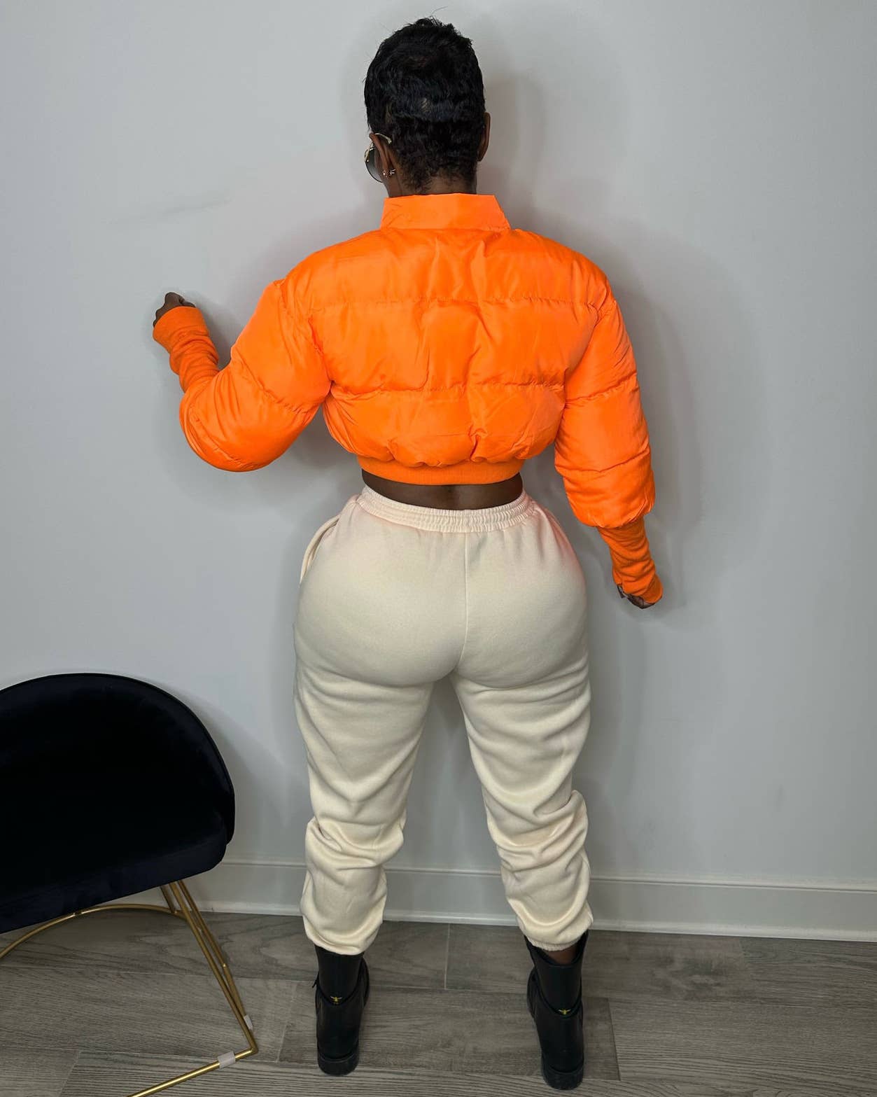 STANDING COLLAR SHORT JACKET WARM BREAD JACKET