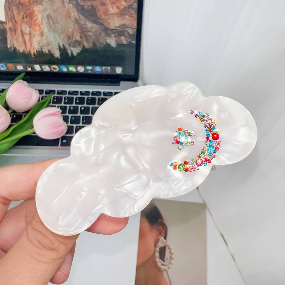 NEW STYLE ELEGANT STAR AND MOON HAIRPIN_CWAHA1497