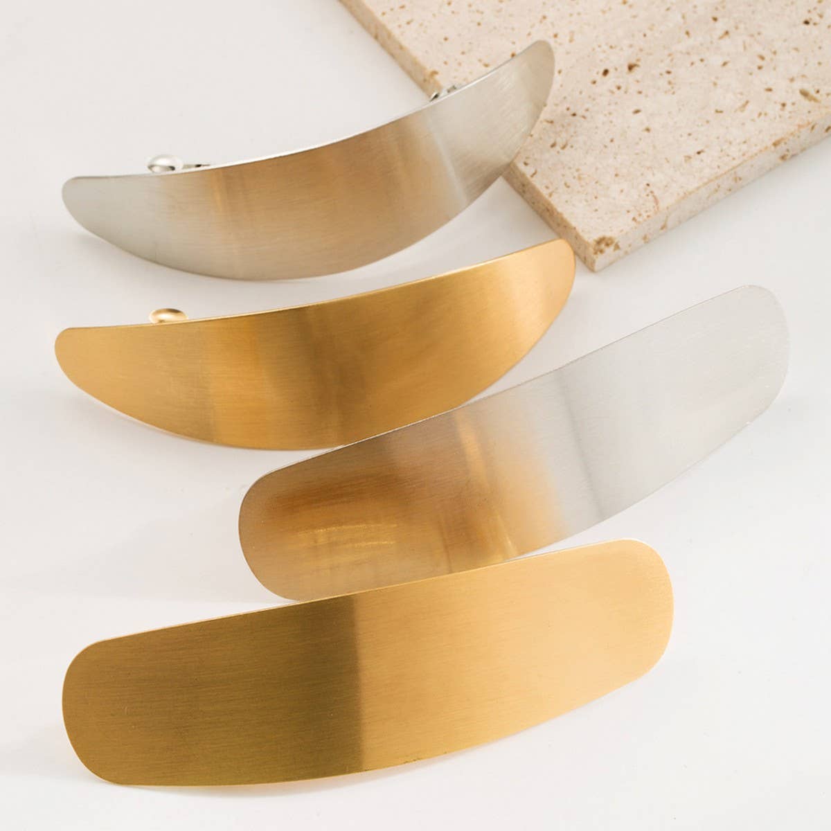 Minimalist Geometric Metal Spring Hair Clip