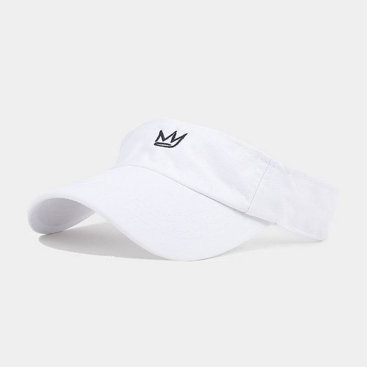 Crown Embroidered Visor Cap - Summer Sun Hat_CWAH3310