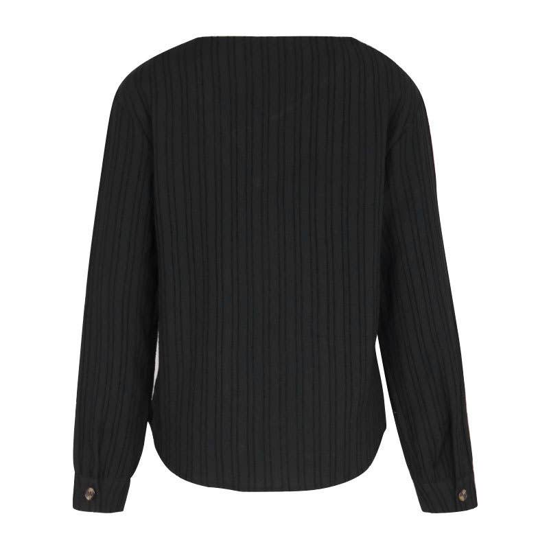 SPLICED V-NECK SINGLE BREASTED KNITWEAR