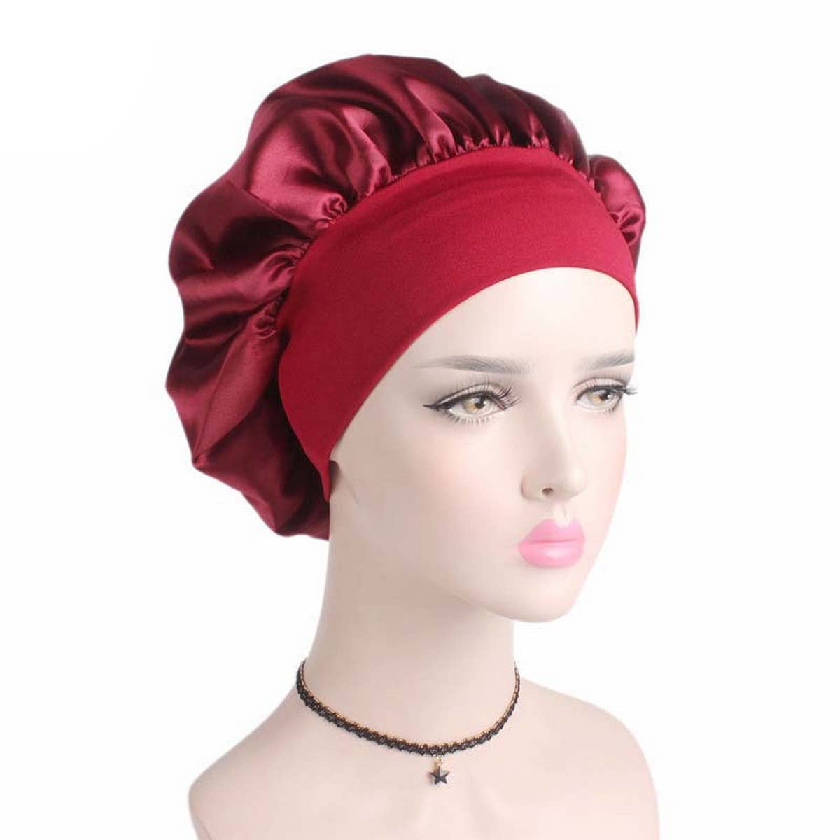NEW WIDE-BRIMMED NIGHTCAP WITH HEADBAND_CWAH1486