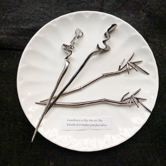 Simple metal hairpins ancient-style accessories