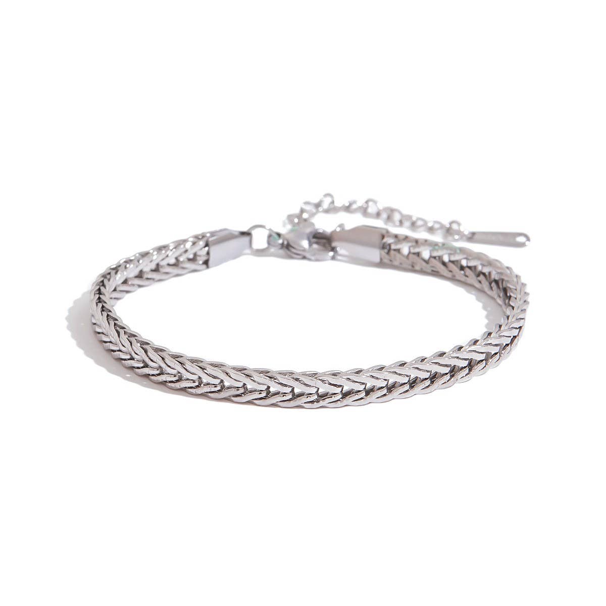 Elegant Two-Tone 18K Gold Titanium Chain Bracelet