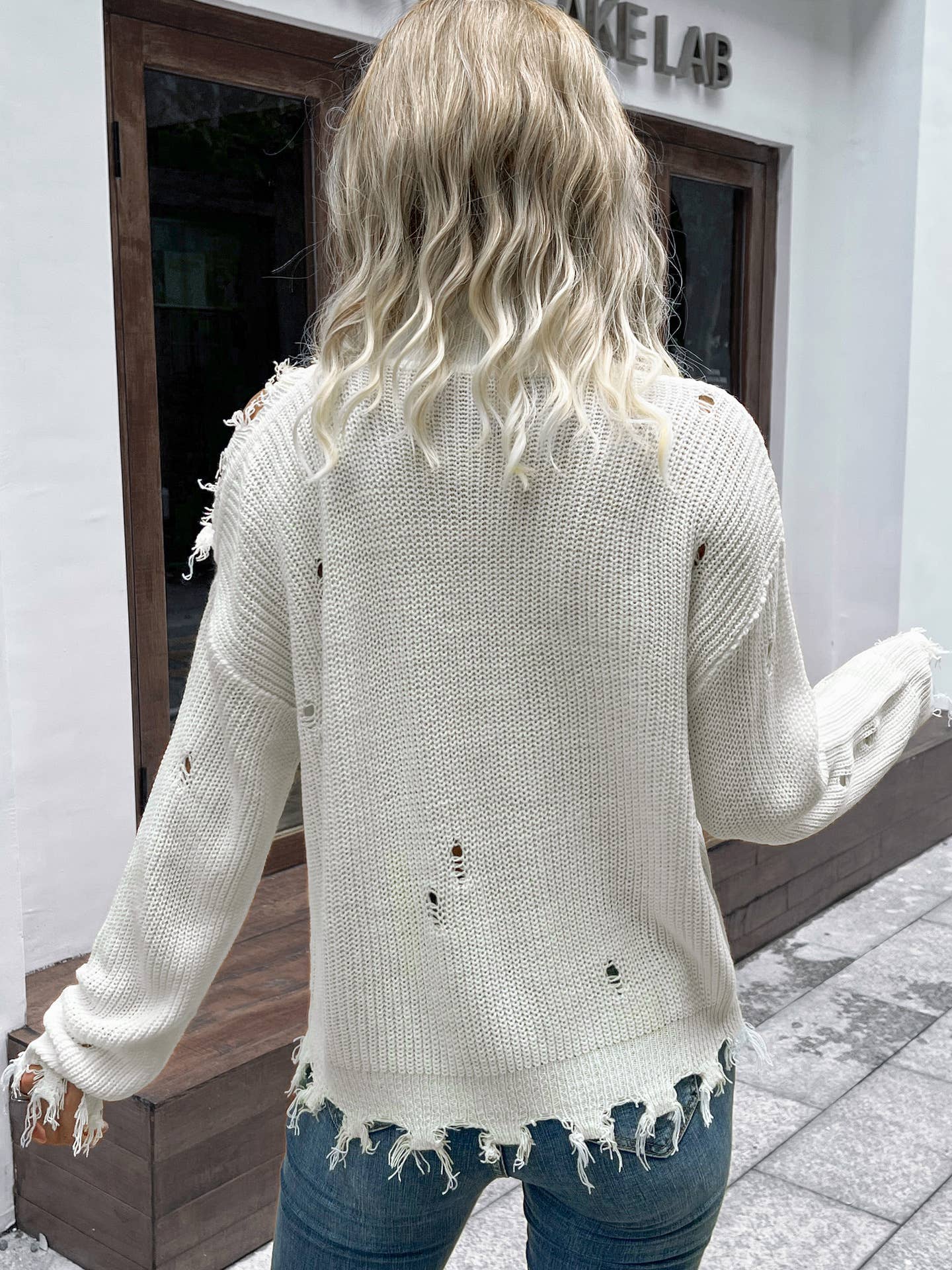 STYLISH OFF-THE-SHOULDER TURTLENECK SWEATER