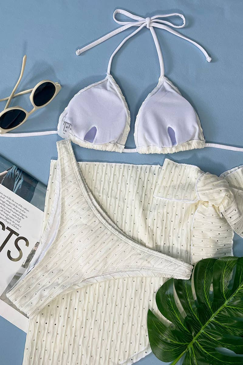 CWMW0743_BACKLESS SEXY MESH MINISKIRT SWIMSUIT