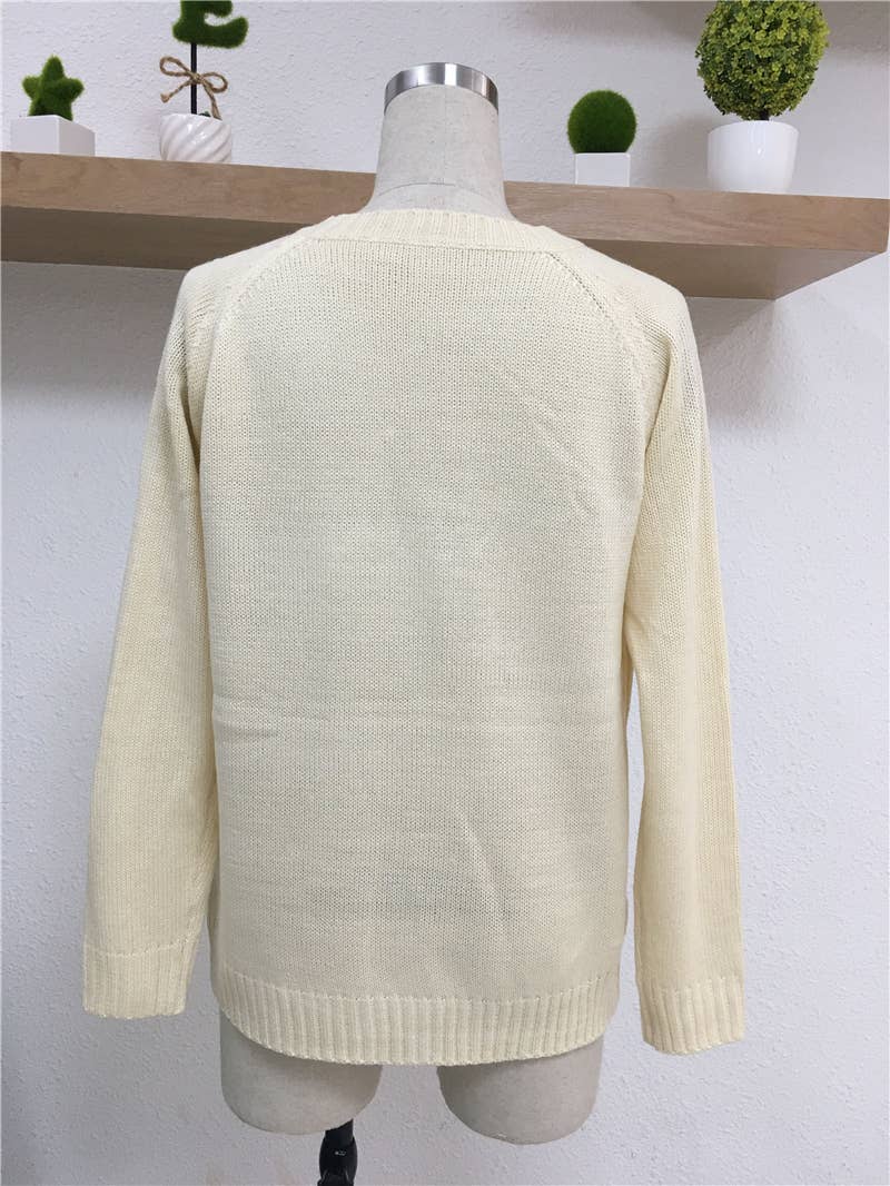 VALENTINE'S DAY PULLOVER CREW-NECK LOVE SWEATER