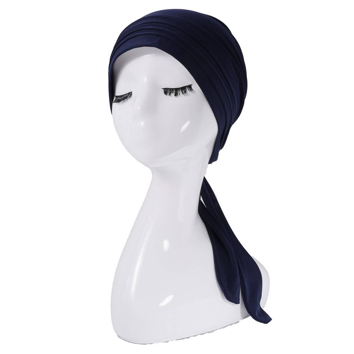 SOLID COLOR VELVET FOUR-BAR LONG-TAIL HEADSCARF_CWASC2455