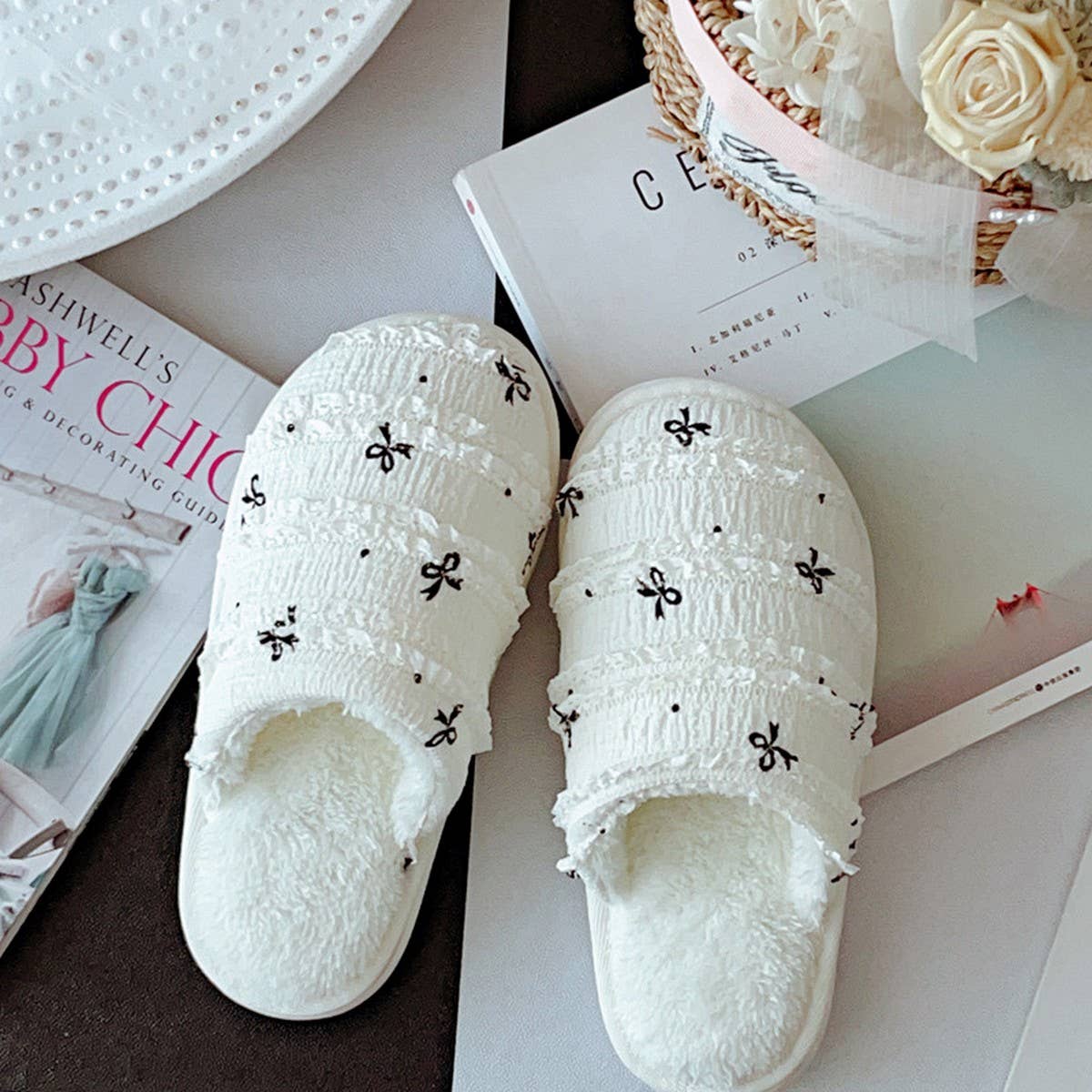 NEW STYLE HOME WARM PLUSH NON-SLIP COTTON SLIPPERS_CWMM2952