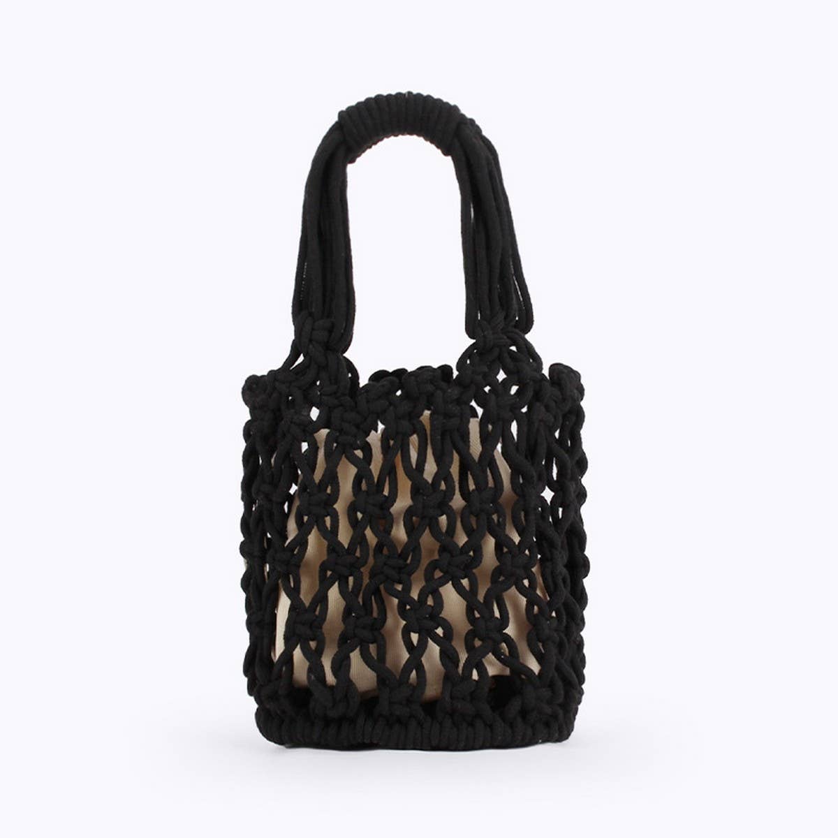 FASHION HOLLOW THICK COTTON ROPE HAND-WOVEN BAG_CWAB4687