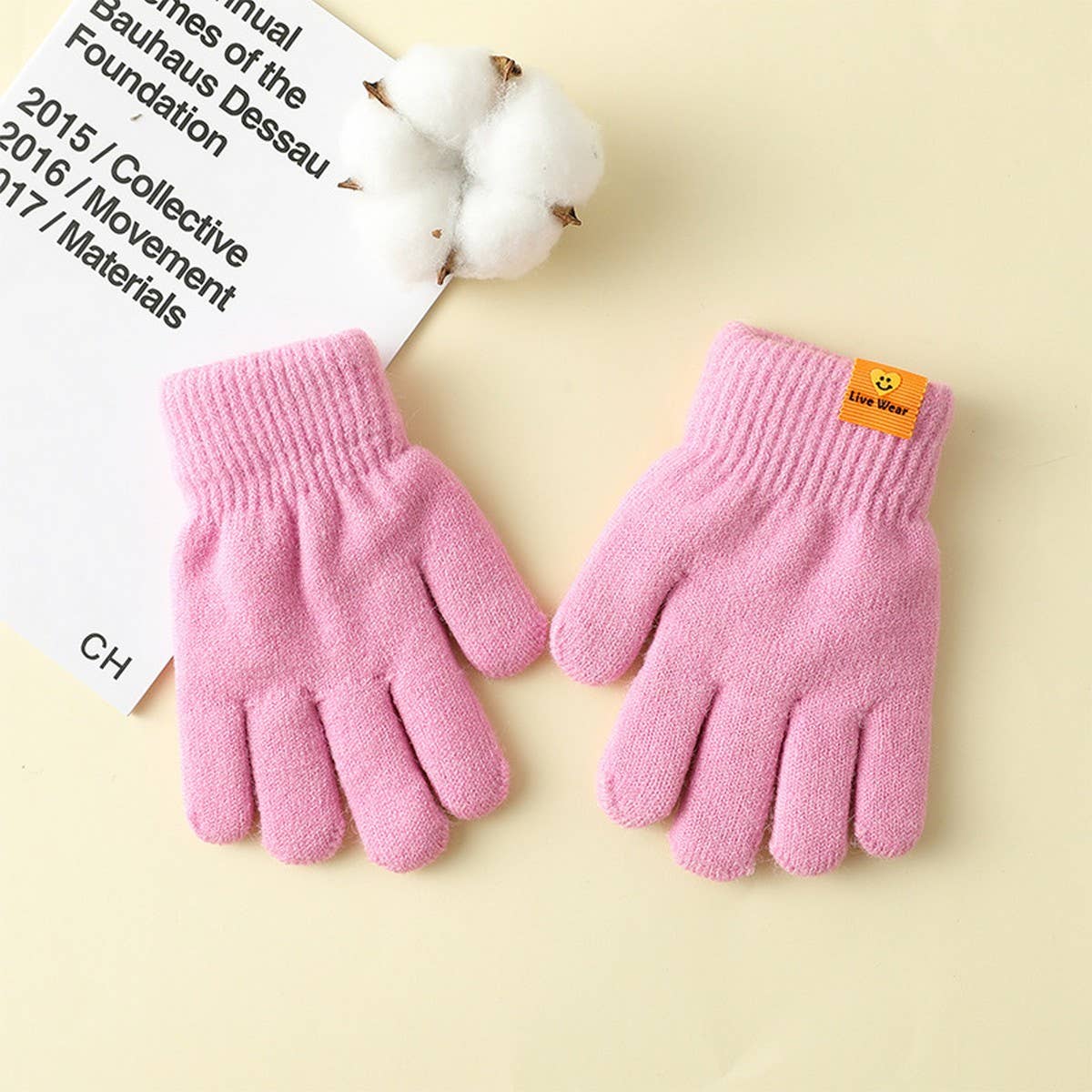 3-6 YEARS OLD CHILDREN'S WARM FIVE-FINGER GLOVES_CWMM1497