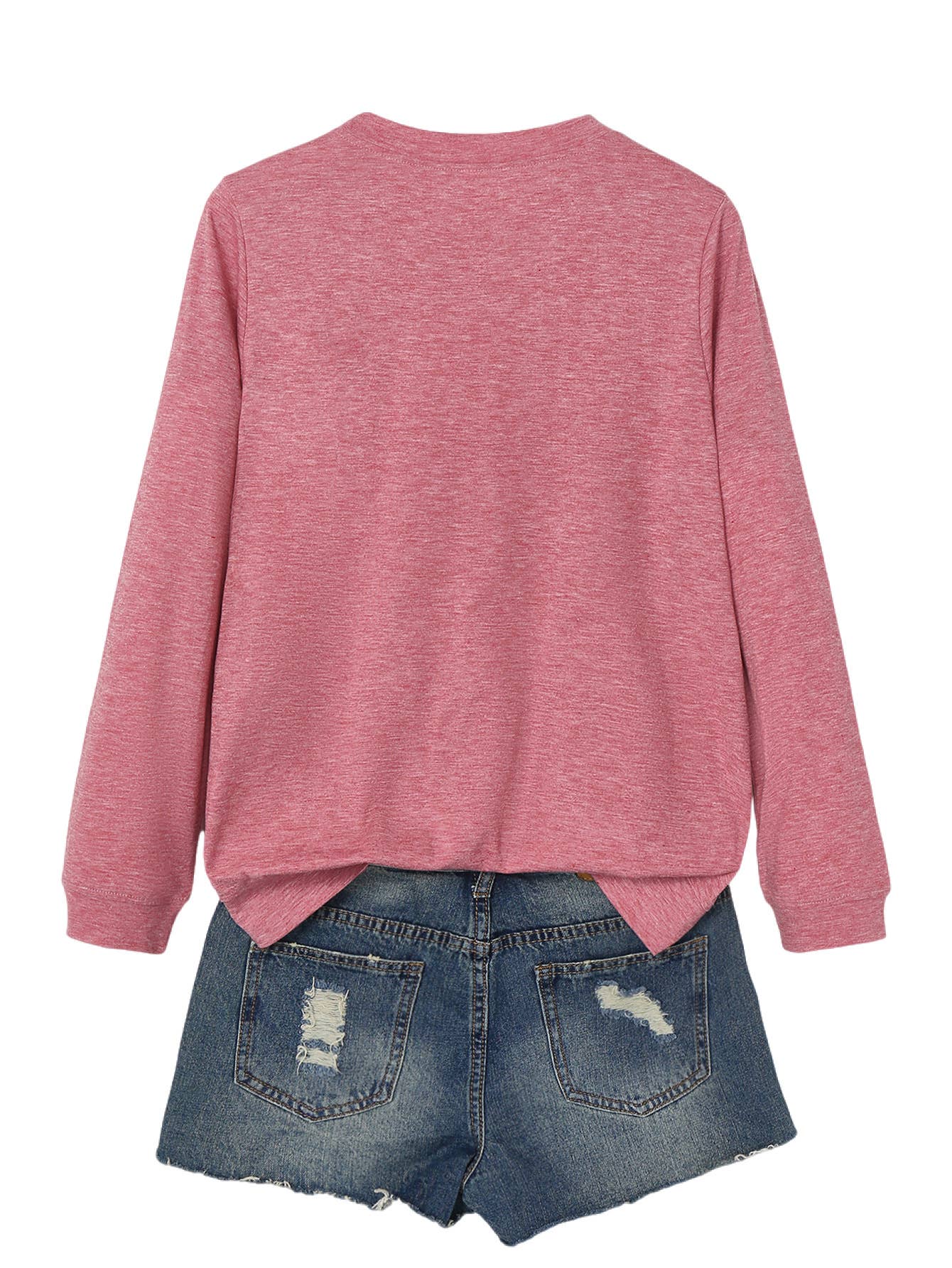 SOLID COLOR CASUAL CREWNECK COMFORTABLE T-SHIRT