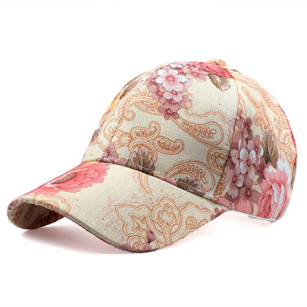 Breathable Floral Sun Hat Sweat-Baseball Cap_CWAH0955
