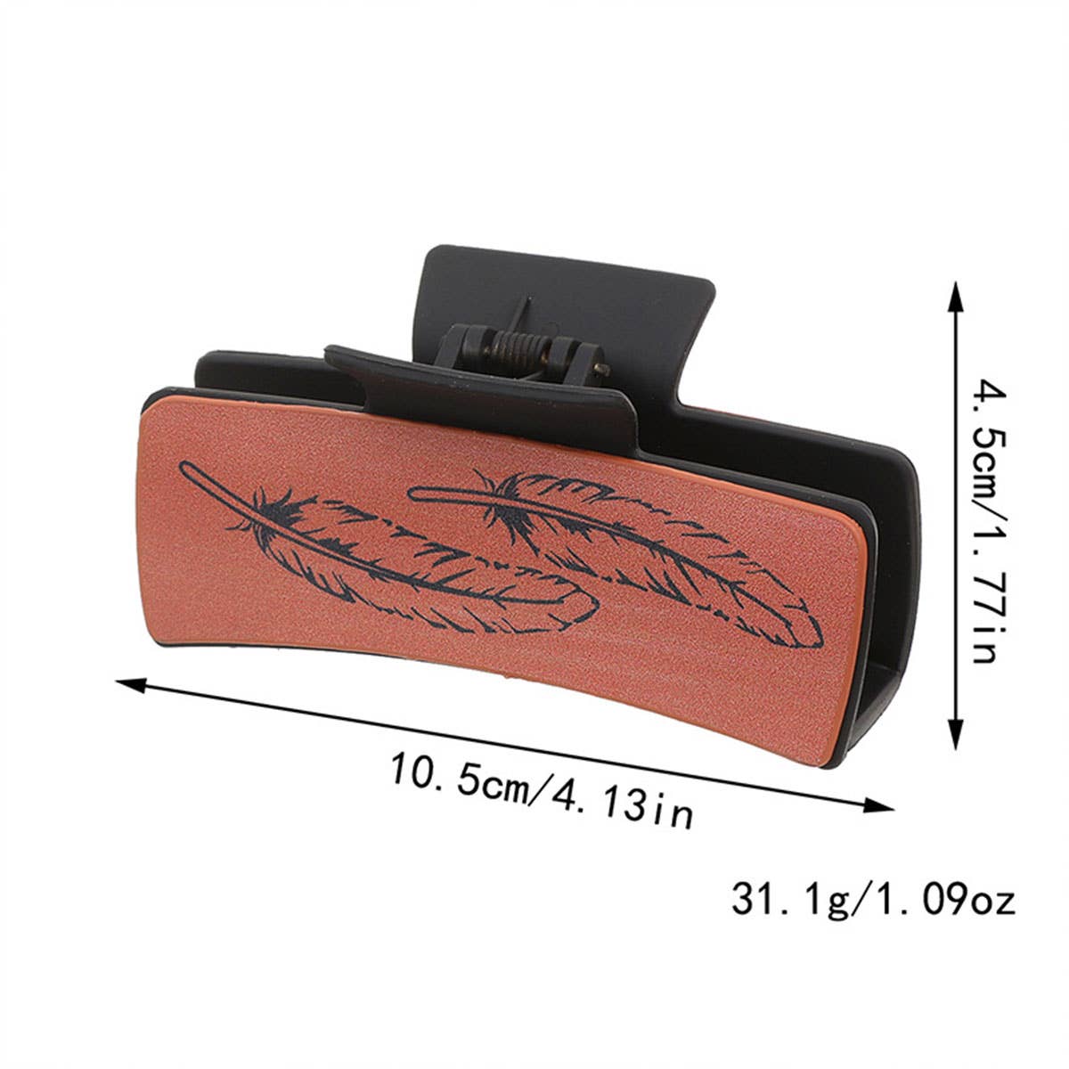 DENIM LEATHER WOMEN WESTERN HAIR CLAW CLIPS