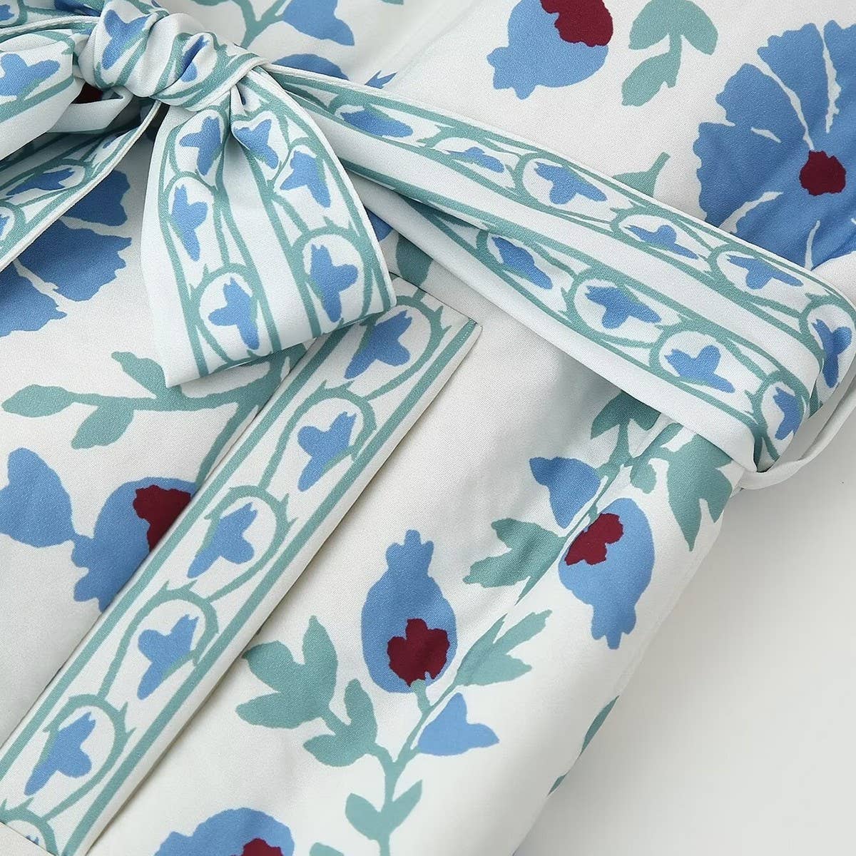 BOW-DECORATED ROUND-NECK CASUAL QUILTED JACKET_CWOJA1556