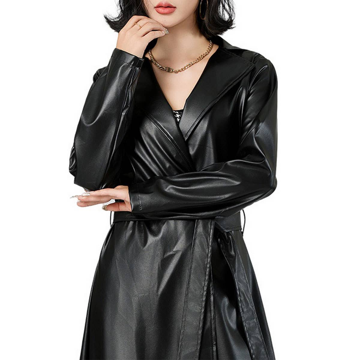 Long PU Trench Coat ? Wrinkle-Free & Stylish