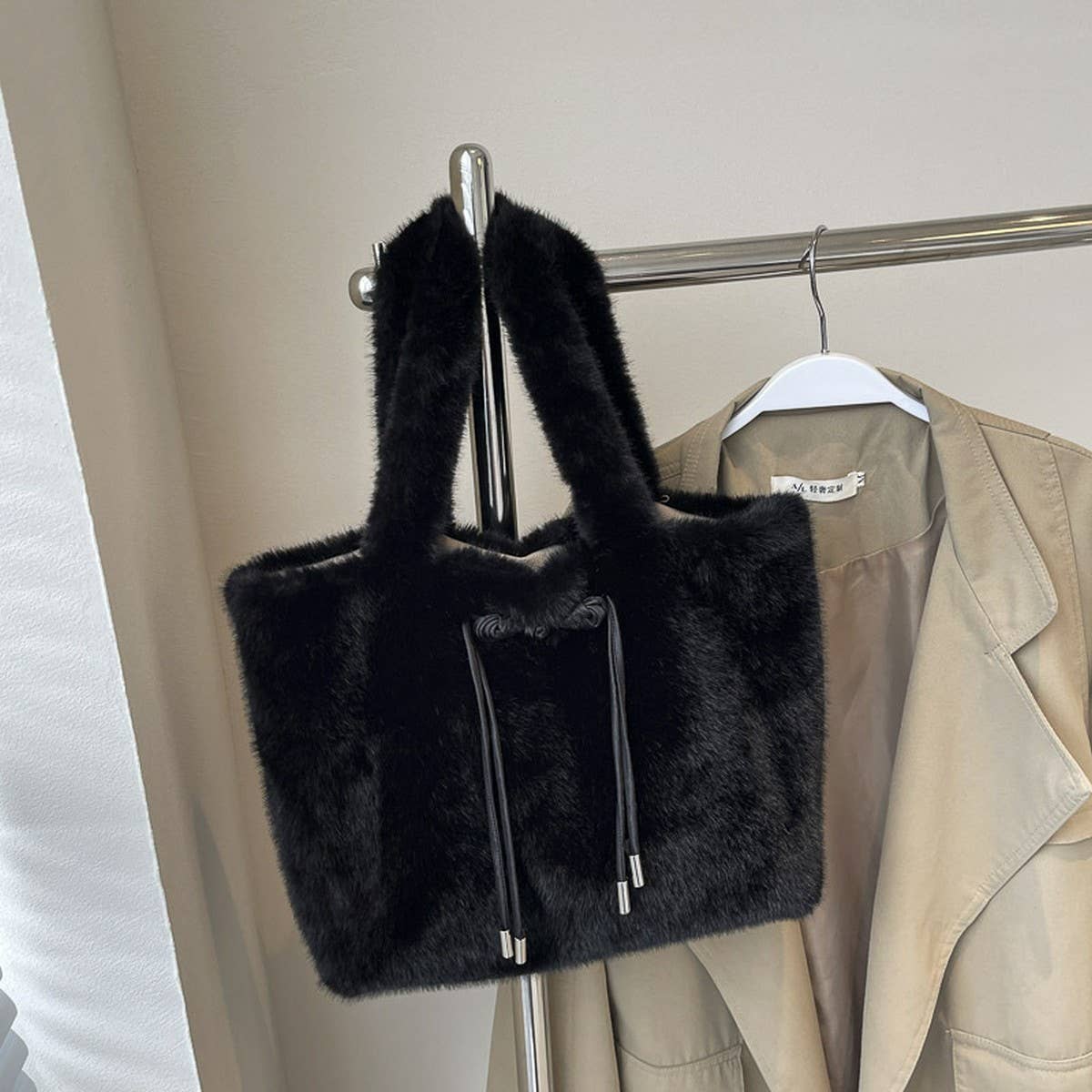 WINTER FAUX MINK FUR FASHION SHOULDER HANDBAG_CWAB3982