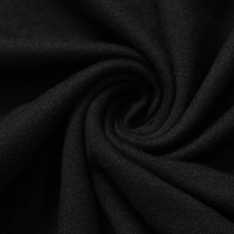 SQUARE COLLAR LONG SLEEVE SLIM-FIT T-SHIRT