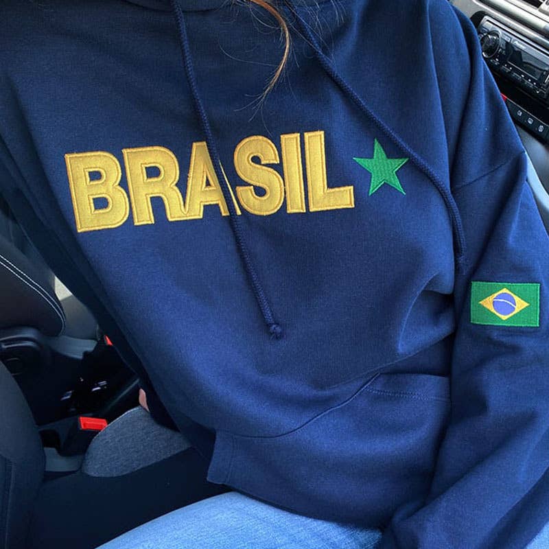 EMBROIDERED HOODIE FALL LONG-SLEEVED SWEATSHIRT