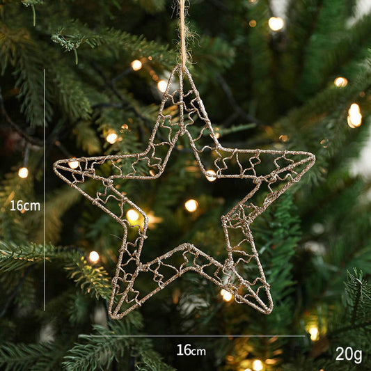 Champagne Glitter Plastic Christmas Ornament_CWMM9756