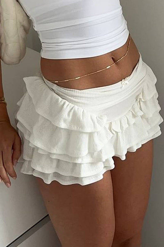 CWBMS00073_HOLIDAY STYLE RUFFLED HIGH WAIST SKIRT