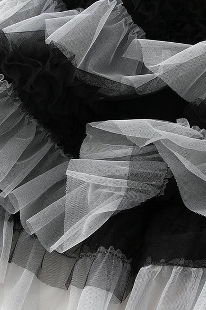 CWBLS0517_VOLUMINOUS TIERED TULLE SKIRT WITH ELASTIC WAIST