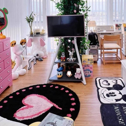 Machine Washable Heart Rug Soft Room Floor Mat