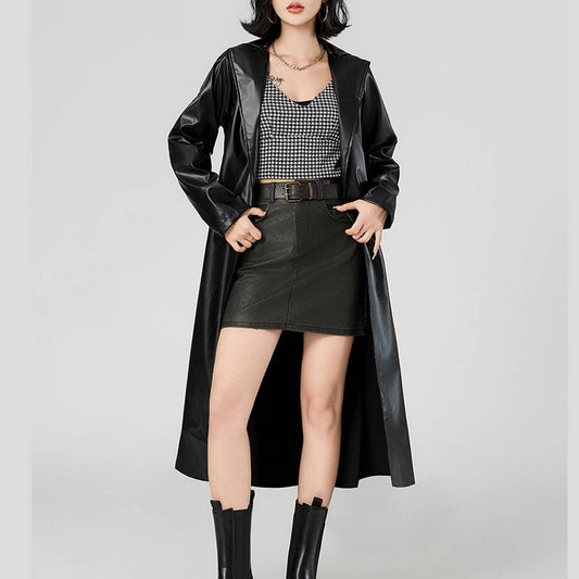 Long PU Trench Coat ? Wrinkle-Free & Stylish