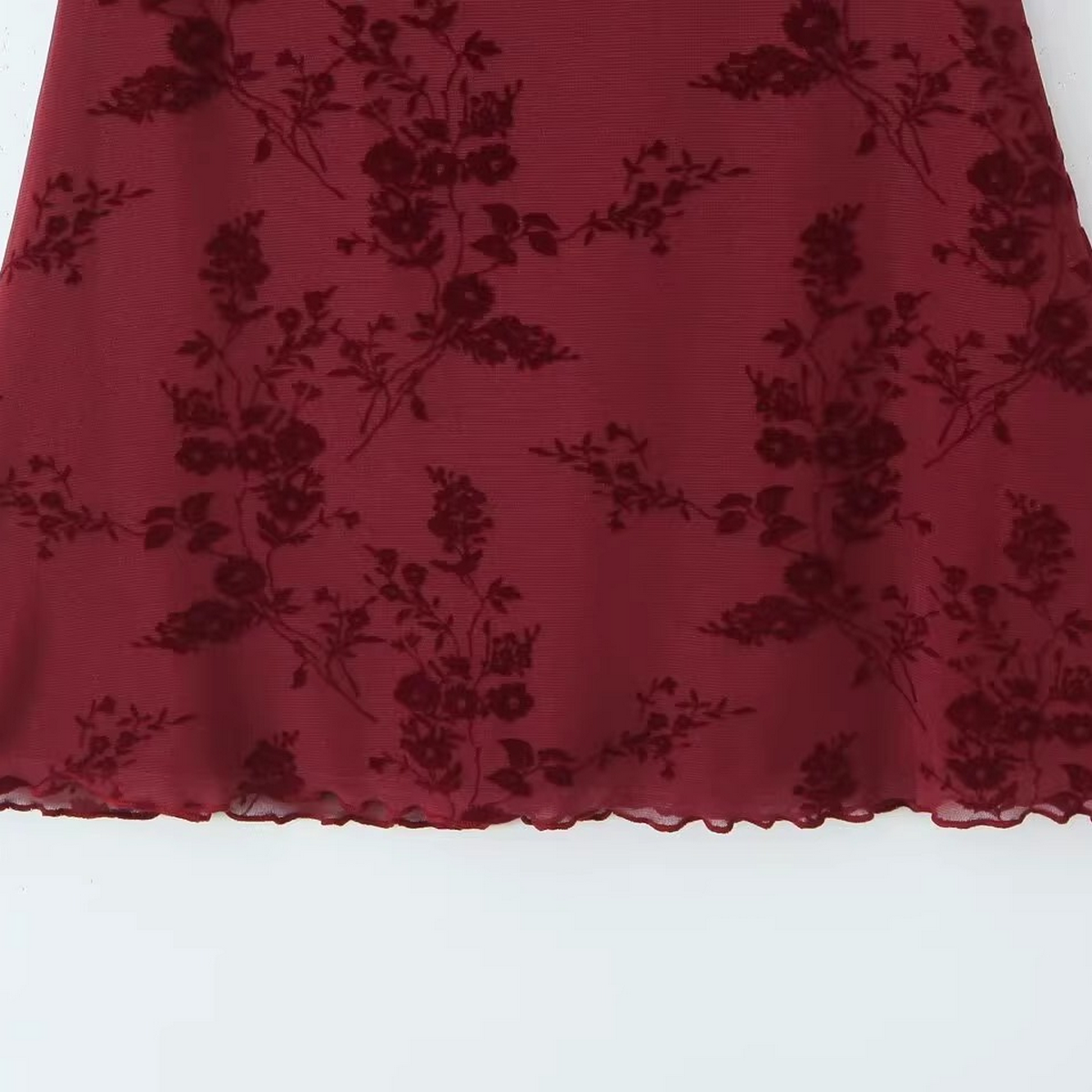 New Women??¢s Floral Velvet Tie Short Sleeve Dress_CWDMD5815