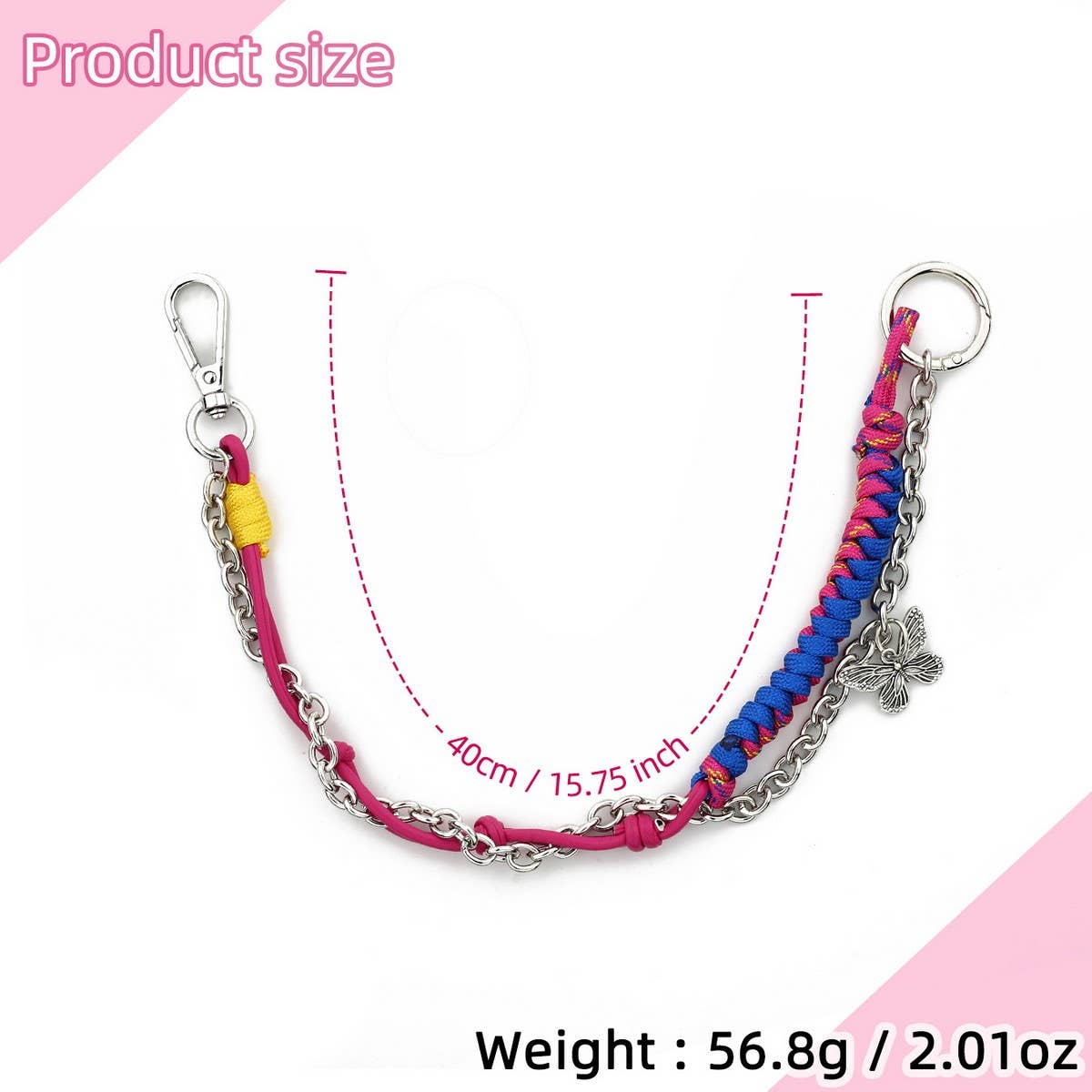 Handwoven Leather Keychain for Women¡¯s Bags_CUAB00438