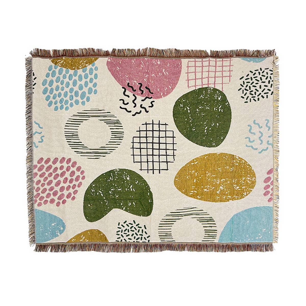 GEOMETRIC KNITTING BLANKET OUTDOOR CAMPING BLANKET