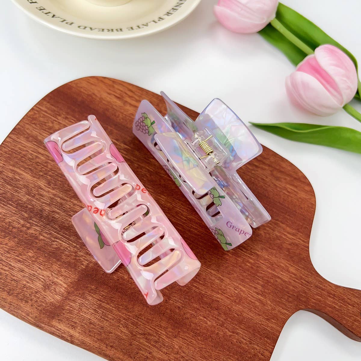 Iridescent Fruit Hair Claw, Sweet Candy Color Clip_CWAHA1577