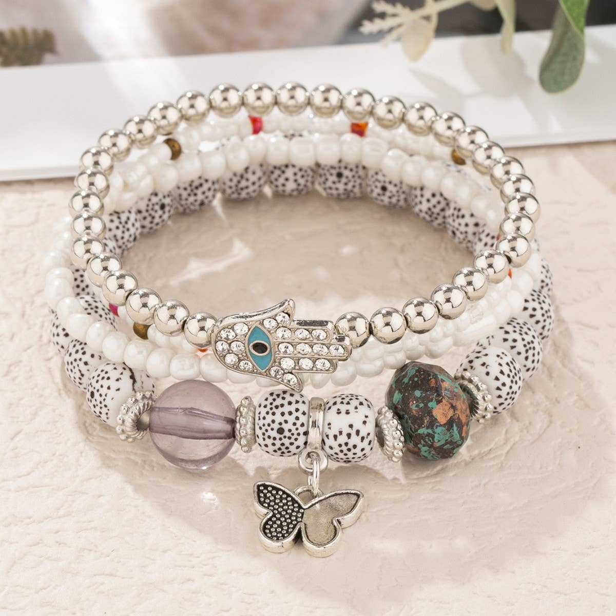 CHAIN ETHNIC STYLE MULTI-LAYER RICE BEAD BRACELET_CWAHA2477