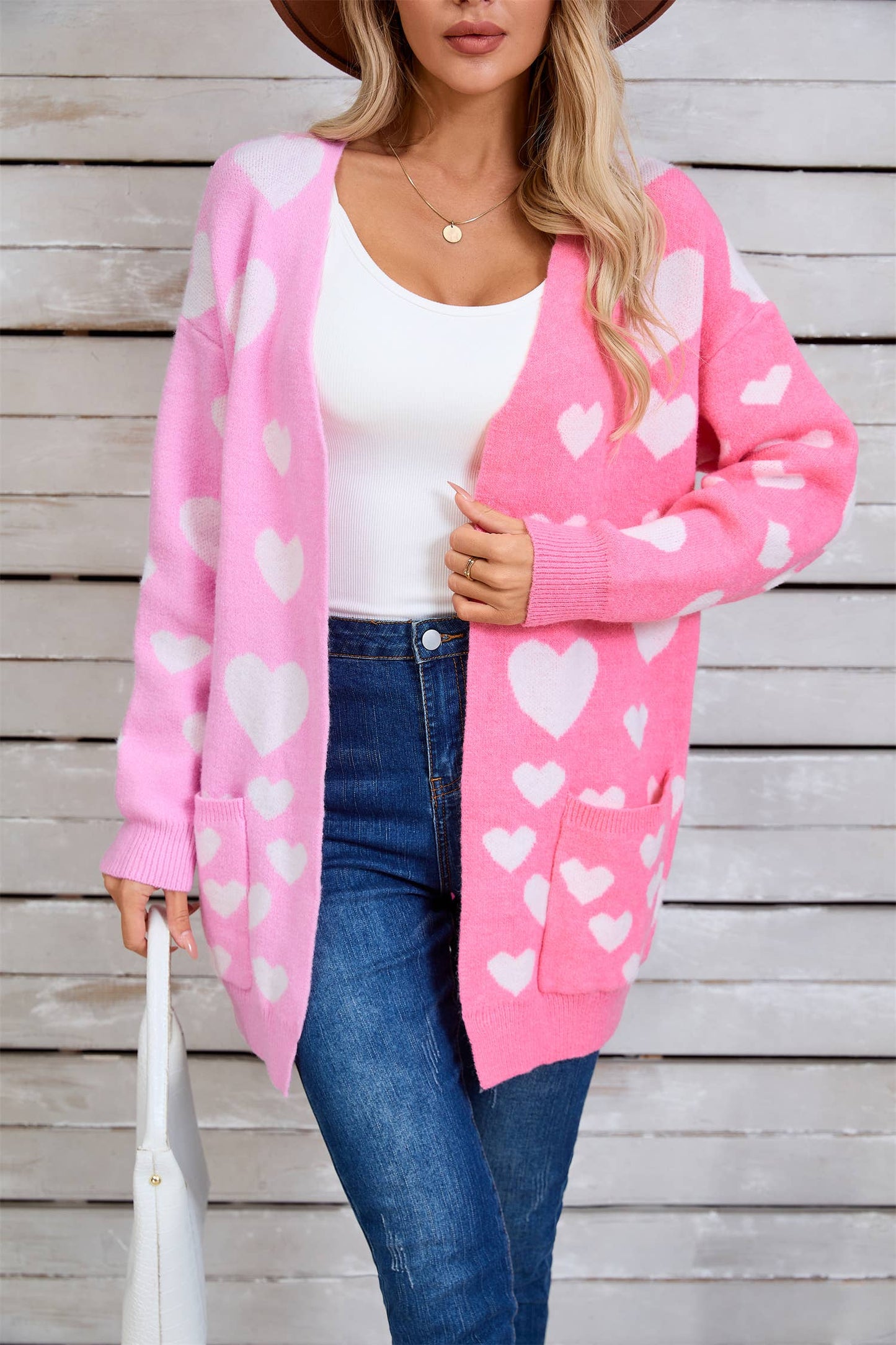 VALENTINE'S DAY LONG CARDIGAN LOVE SWEATER