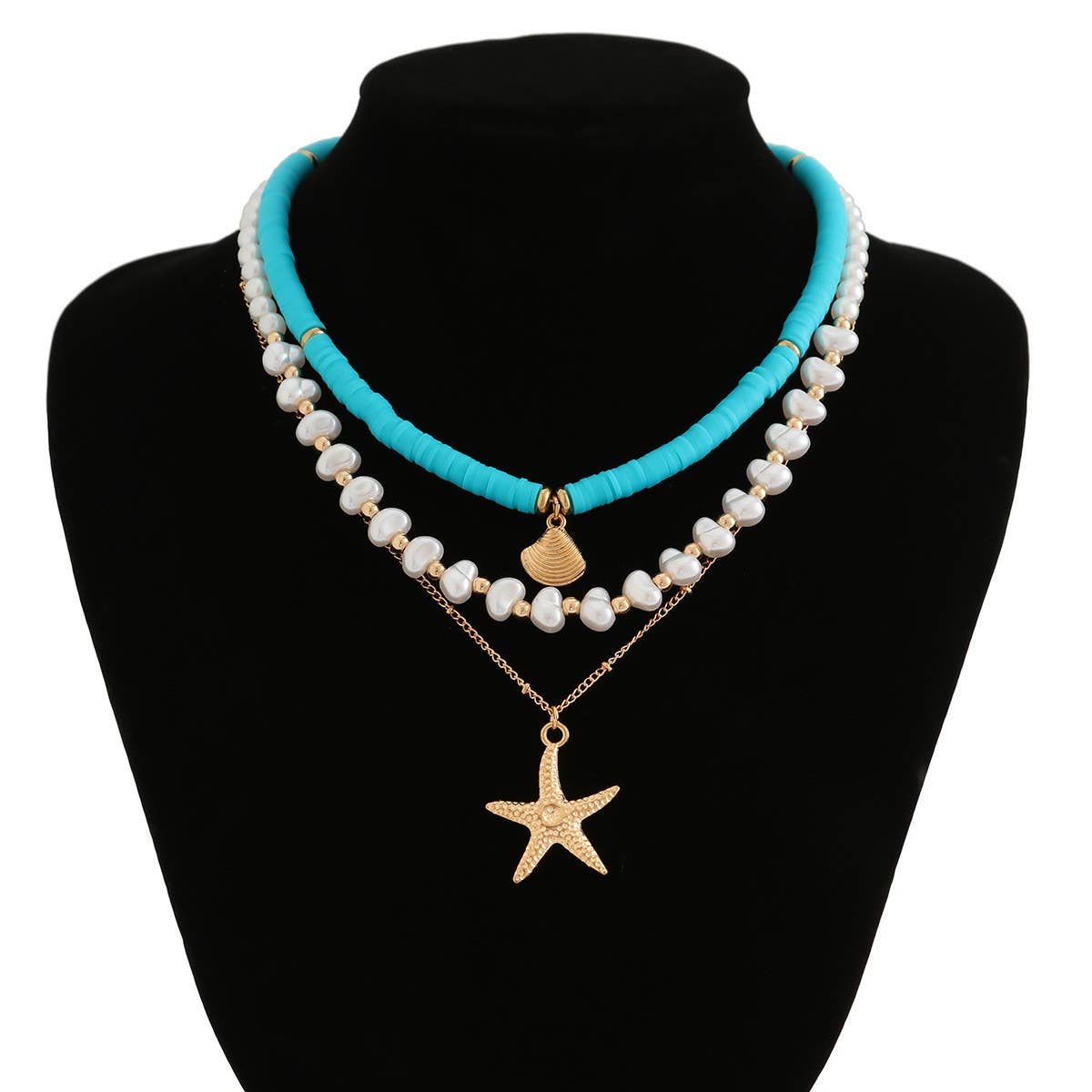 NEW BEACH STYLE OCEAN SHELL BEADED NECKLACE