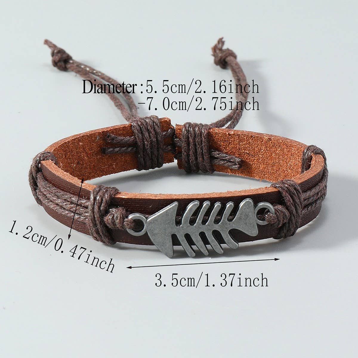 SIMPLE HAND-WOVEN VINTAGE LEATHER BRACELET_CWMM4530