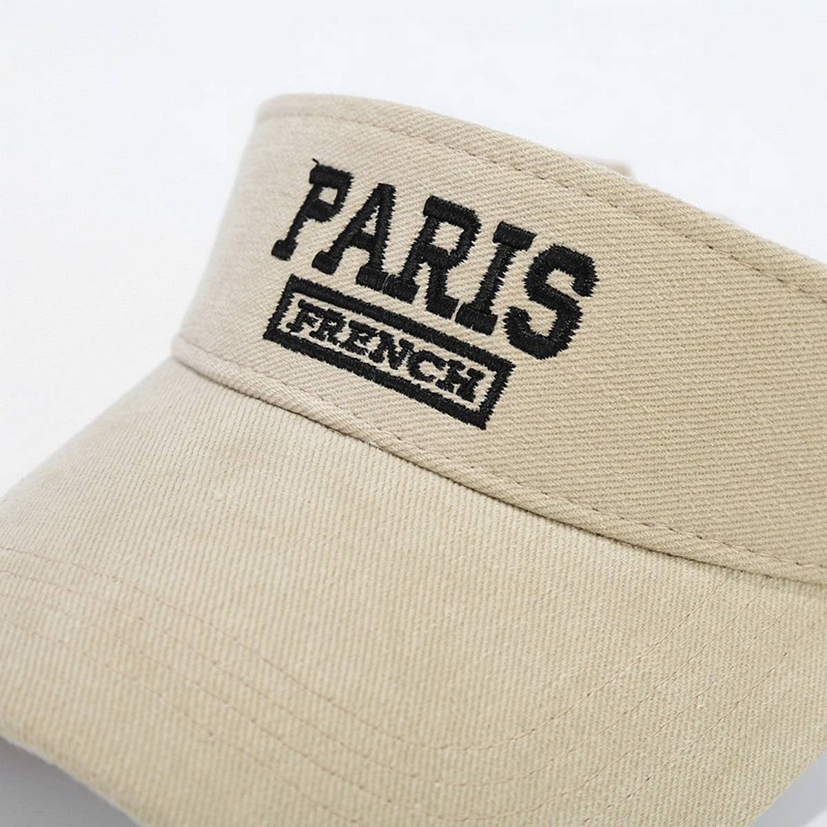 PARIS Embroidered Visor Hat -Summer Baseball Cap_CWAH3302