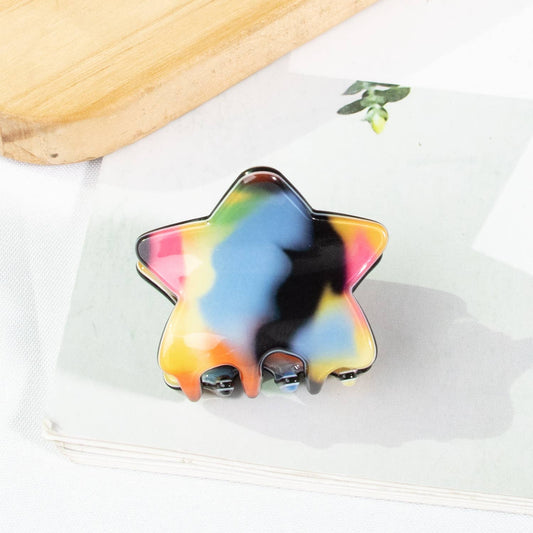 RAINBOW STAR HAIR CLAW CLIP SMALL_CWAHA0325