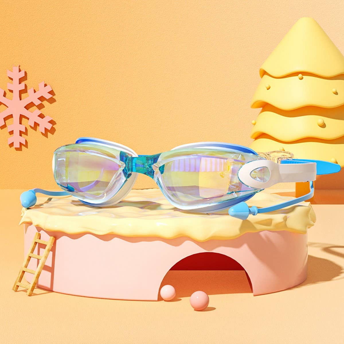 Kids Mirrored Swim Goggles ? HD Anti-Fog & Cute