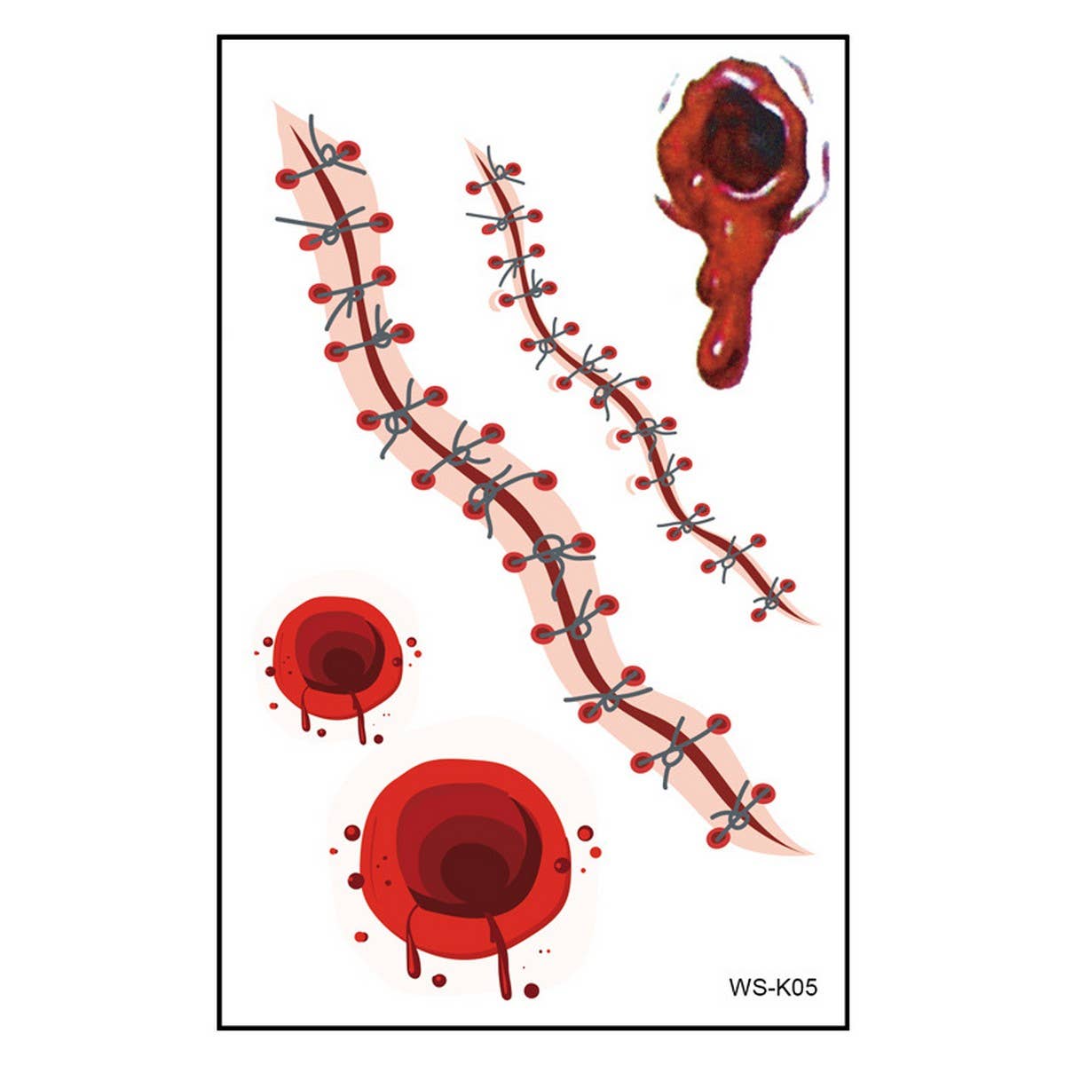 Halloween Scar Tattoos ? Bloody Wound Stickers