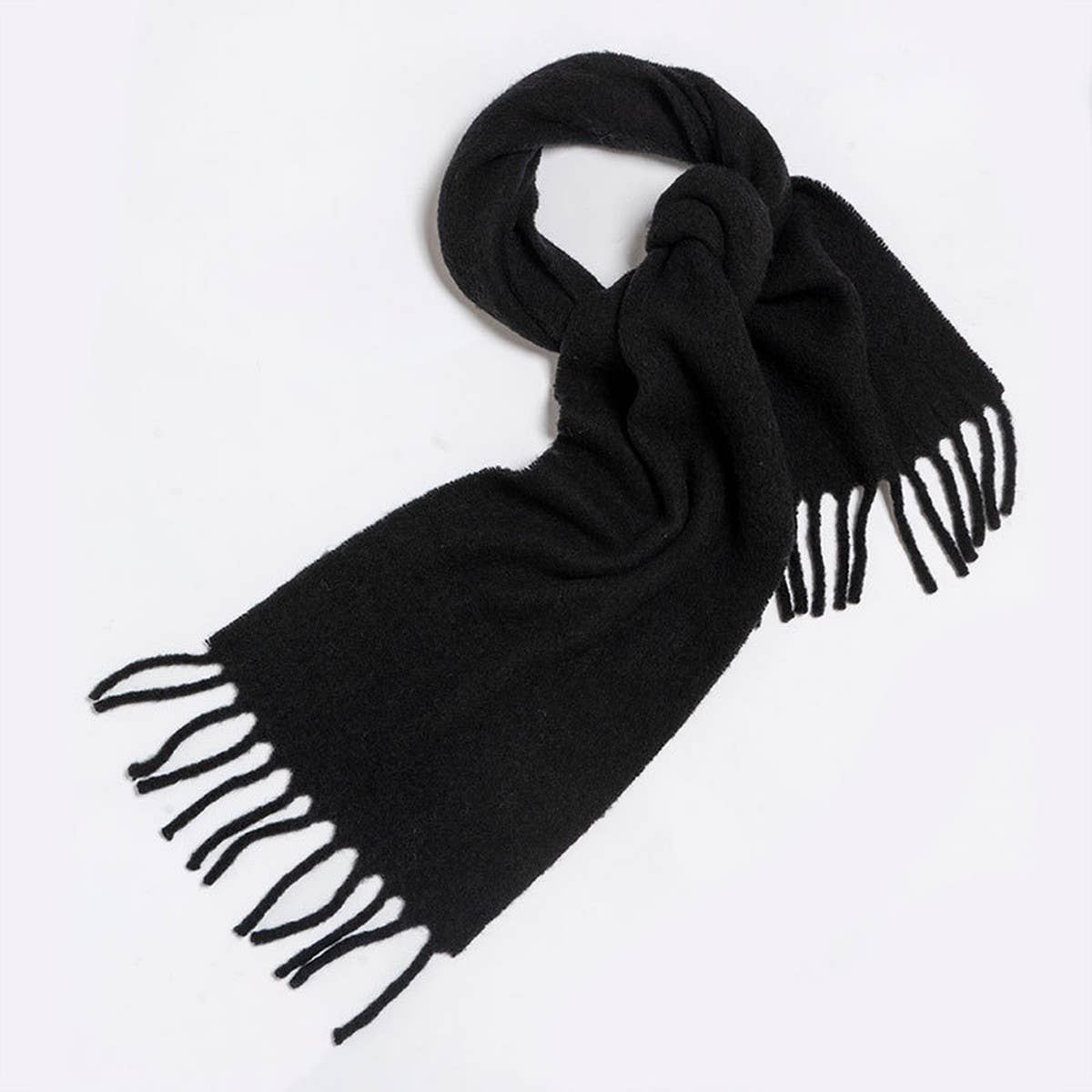 Soft Wool Blend Scarf ??Unisex Winter Solid Wrap_CWASC2349