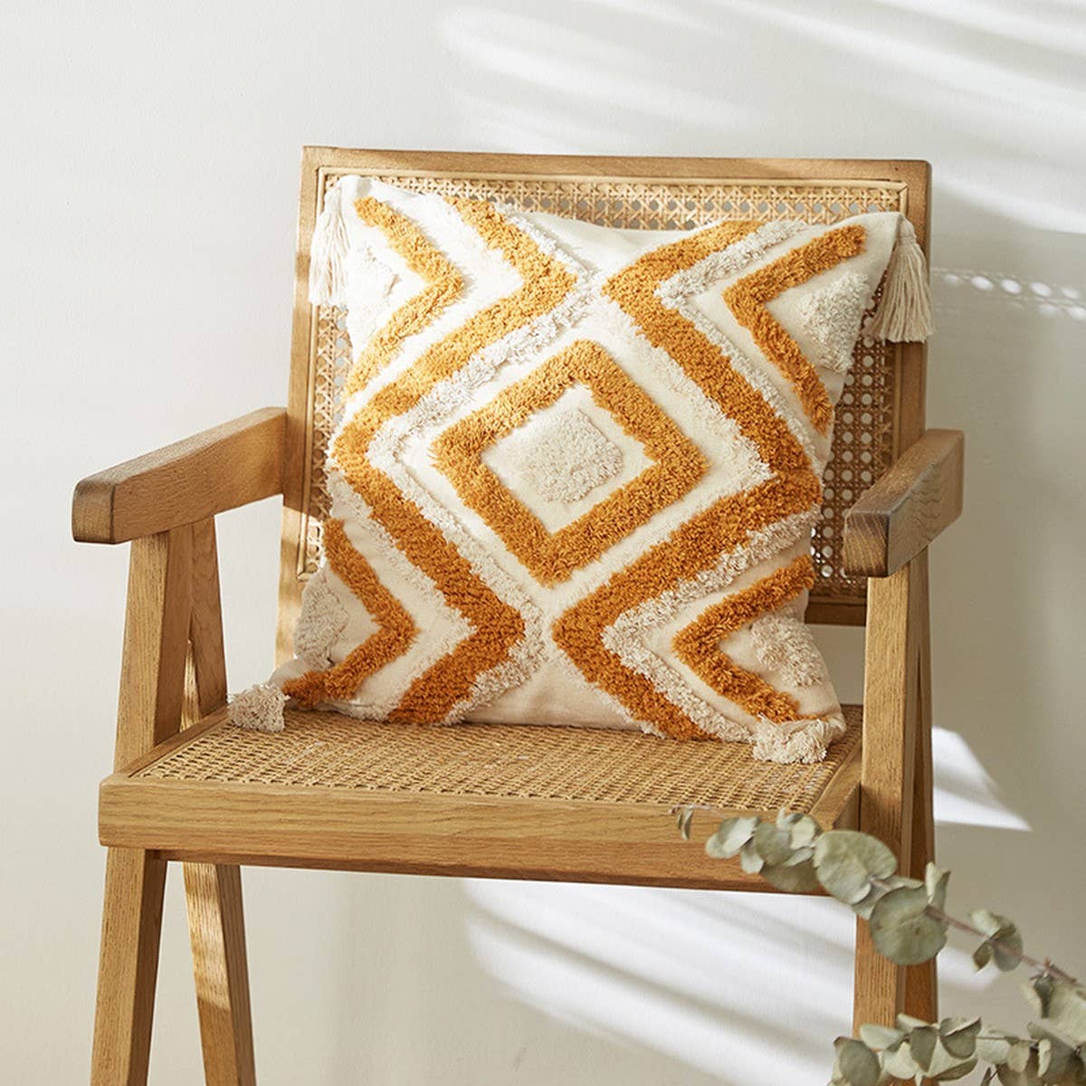 Cotton Linen Pillow Cover for Living Room Sofa &Bed