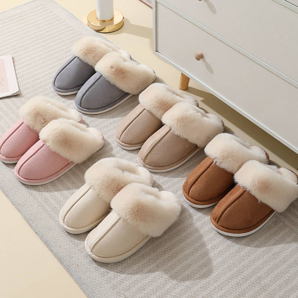 Fluffy Cozy Warm Soft House Slippers
