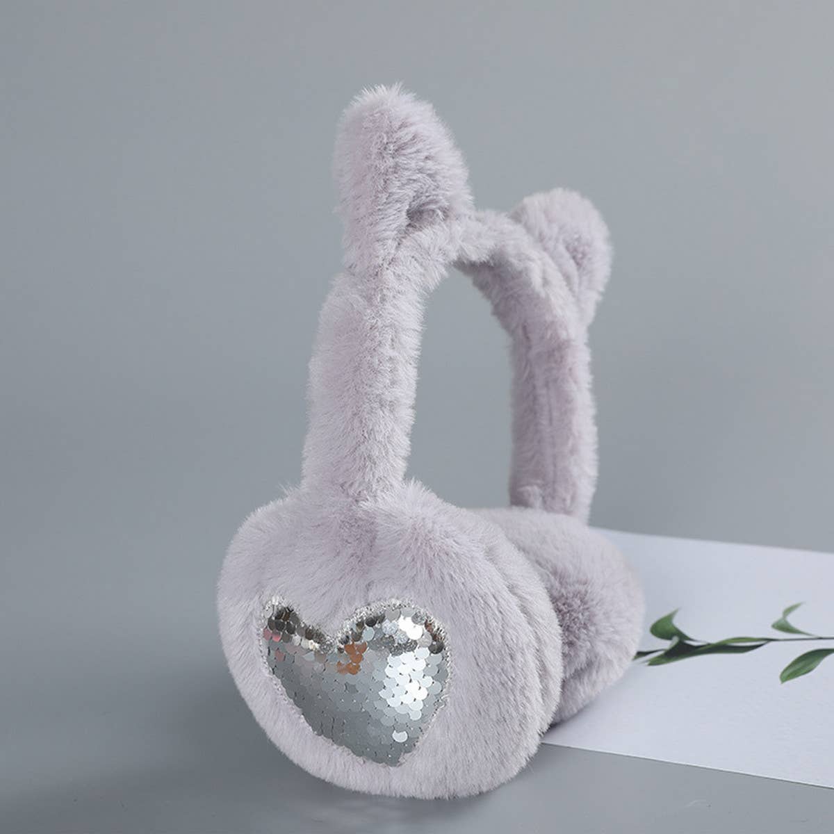 2024 NEW SEQUIN LOVE HEART WARM EARMUFFS_CWMM1416
