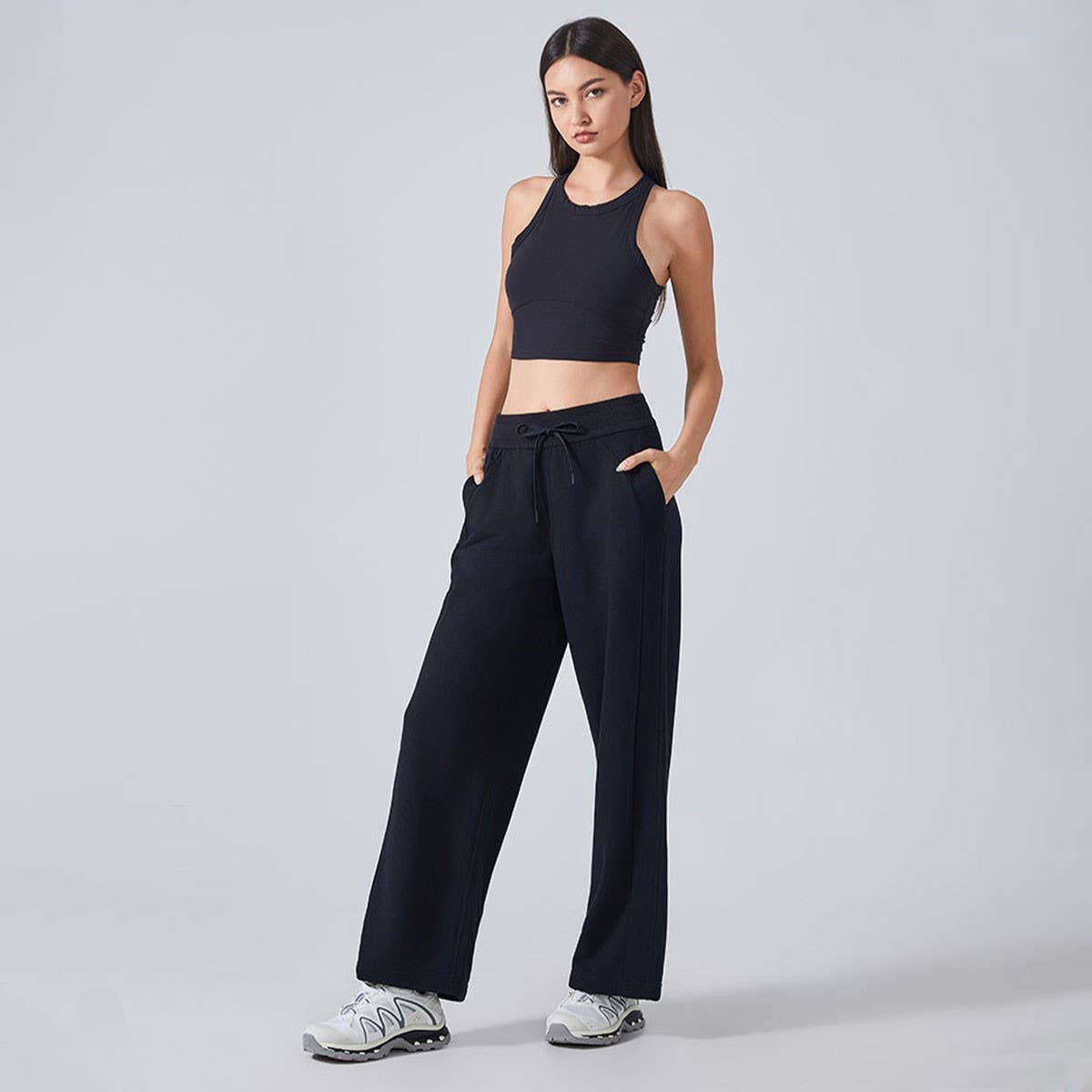 Women's High Waist Wide-Leg Sweatpants