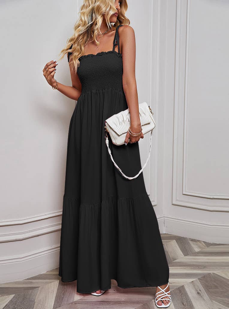 Strappy strapless beach dress