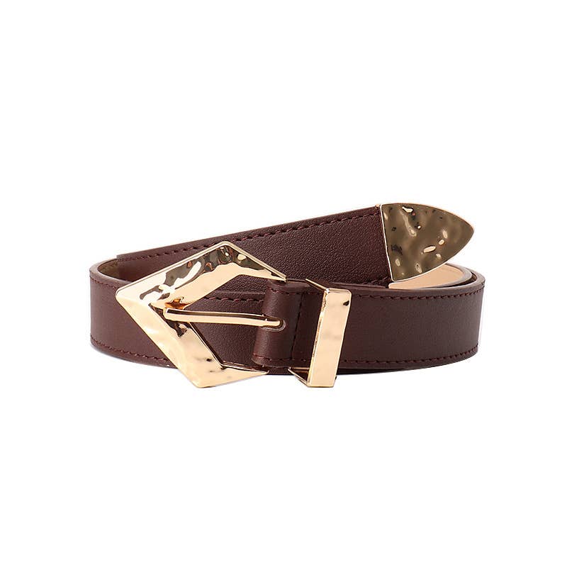Retro simple and trendy alloy buckle belt