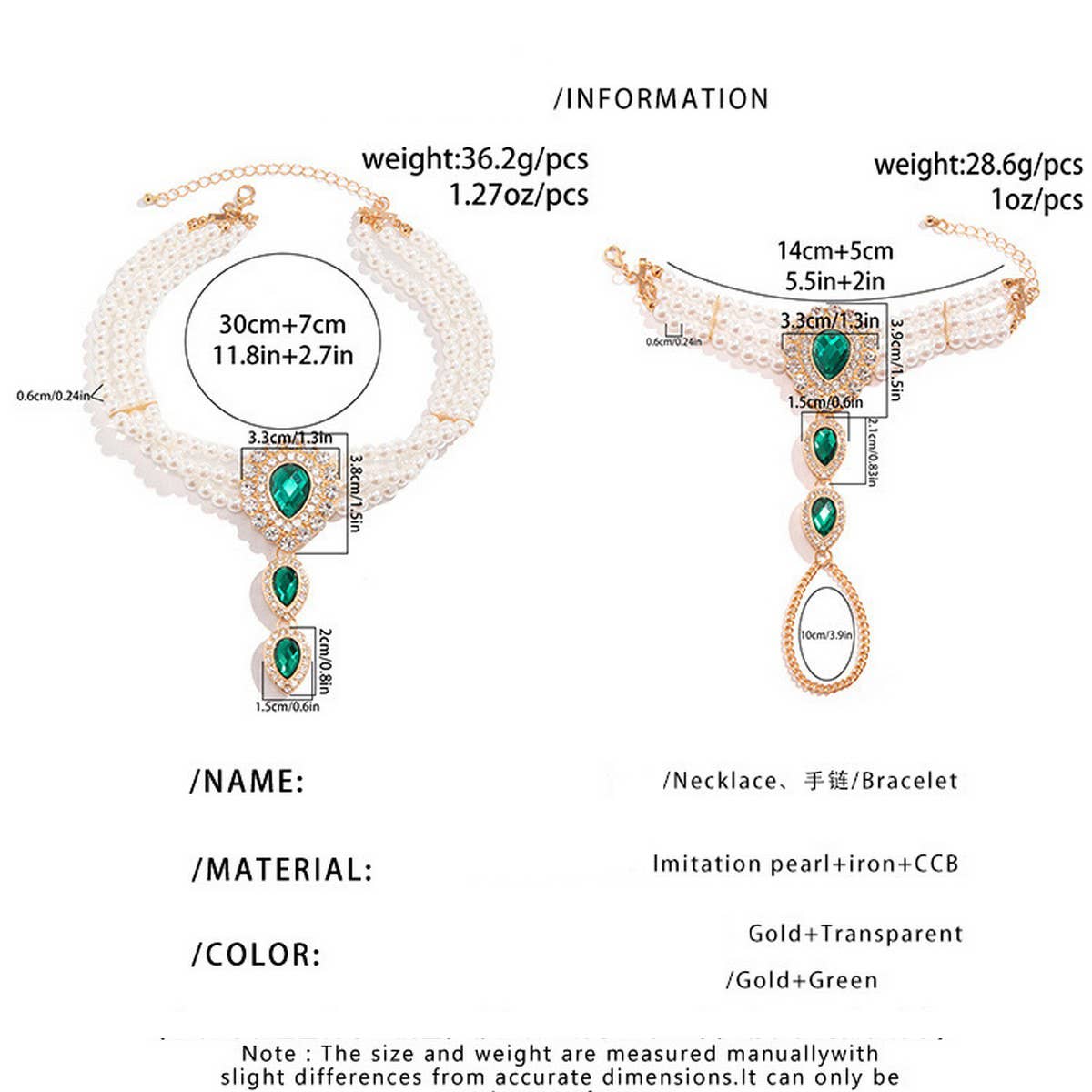 IMITATION PEARL RHINESTONE FASHION COLLAR JEWELRY