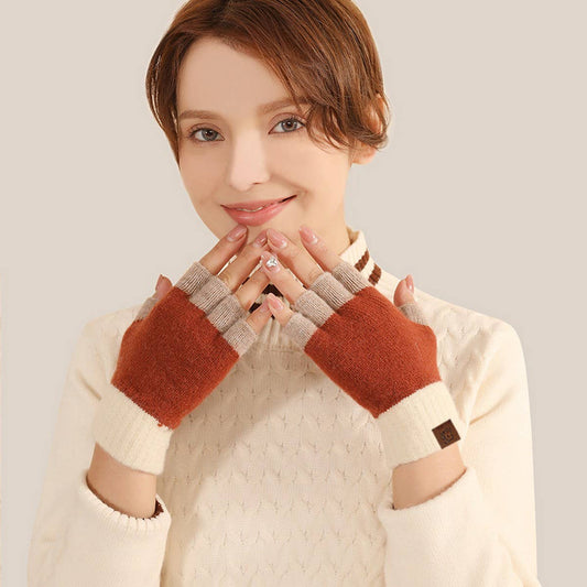 WINTER FINGERLESS KNITTED WARM TOUCHSCREEN GLOVES